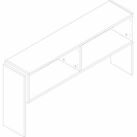 GROUPE LACASSE Hutch, Adjustable Sides, 72inx16inx36in, Classic Chocolate/Snow LASCANEA723616Z